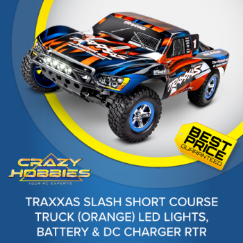 Traxxas Slash Short Course Truck (Orange) LED Lights, RTR *IN STOCK*