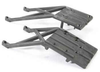 Traxxas Skidplates, front & rear (black)
