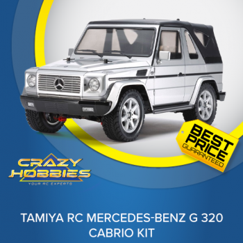TAMIYA RC MERCEDES-BENZ G 320 CABRIO KIT (SILVER PRE-PAINTED BODY) *SOLD OUT*