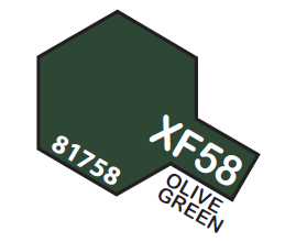 TAMIYA ENAMEL MINI XF58 OLIVE GREEN 1/3 OZ