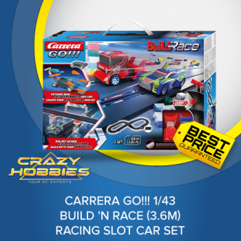 Carrera GO!!! 1/43 Build 'n Race (3.6M) Racing Slot Car Set *IN STOCK*