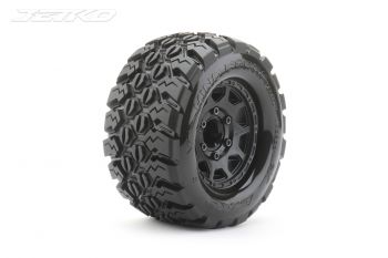 JETKO 1/10 MT 2.8 EX-KING COBRA TYRES TRAXXAS STAMPEDE/RUSTLER (CLAW RIM/BLACK/MED SOFT/12MM) (2PCS)