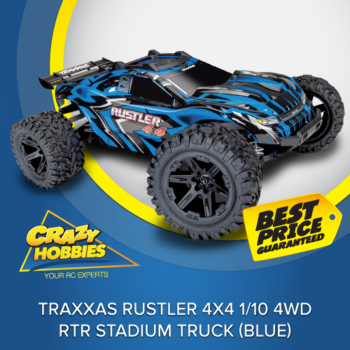 TRAXXAS RUSTLER 4X4 1/10 4WD RTR STADIUM TRUCK (BLUE) *IN STOCK*