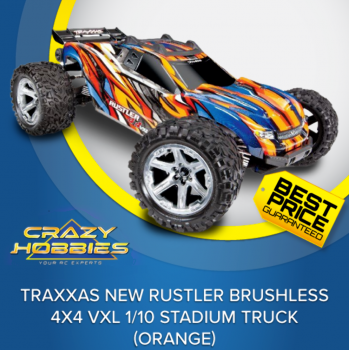 Traxxas Rustler 4X4 VXL Brushless 4WD Stadium Truck (Orange) RTR