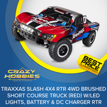 Traxxas Slash 4X4 4WD Brushed Short Course Truck (Red) w/LED Lights,Battery & DC Charger RTR *COMING SOON*