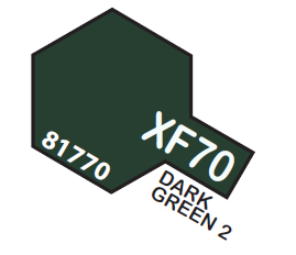 TAMIYA ENAMEL MINI XF70 DARK GREEN 2 1/3 OZ
