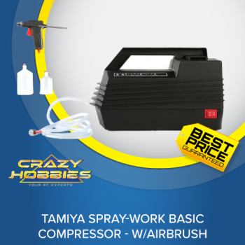 Tamiya Spray-Work Basic Compressor - w/Airbrush *IN STOCK*