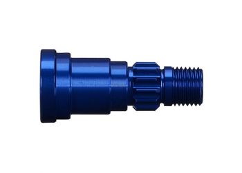Traxxas Stub axle, aluminum, blue-anodized (1)
