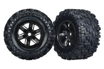 Traxxas X-Maxx Pre-Mounted Tires & Wheels (Black) (2) (8S Rated) *SOLD OUT*