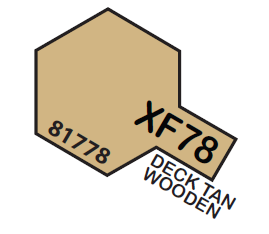 TAMIYA ENAMEL MINI XF78 DECK TAN WOODEN 1/3 OZ