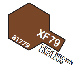 TAMIYA ENAMEL MINI XF79 DECK BROWN LINOLEUM 1/3 OZ