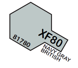 Tamiya Acrylic Mini XF80 Navy Gray British 1/3 oz
