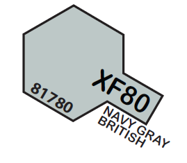 TAMIYA ENAMEL MINI XF80 NAVY GRAY BRITISH 1/3 OZ