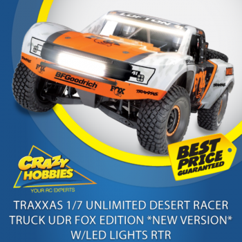 TRAXXAS UNLIMITED DESERT RACER TRUCK UDR FOX EDITION W/LED RTR *SOLD OUT*
