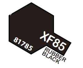 TAMIYA ENAMEL MINI XF85 RUBBER BLACK /3 OZ