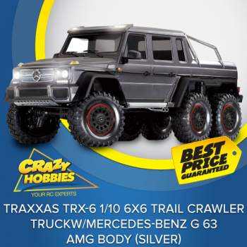 Traxxas TRX6 1/10 6x6 Trail Crawler Truck w/Mercedes-Benz G 63 AMG Body (Silver) *SOLD OUT*