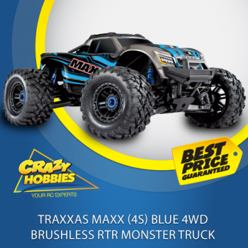 TRAXXAS MAXX (4S) BLUE 4WD BRUSHLESS MONSTER TRUCK RTR *SOLD OUT*