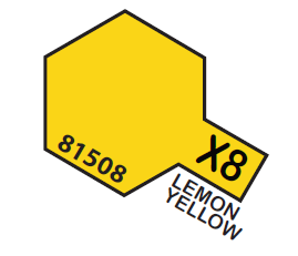 Tamiya Acrylic Mini X-8 Lemon Yellow 1/3 oz