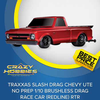 Traxxas Slash Drag Chevy Ute No Prep Brushless Drag Race Car (Red) RTR