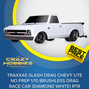 Traxxas Slash Drag Chevy Ute No Prep Brushless Drag Race Car (White) RTR