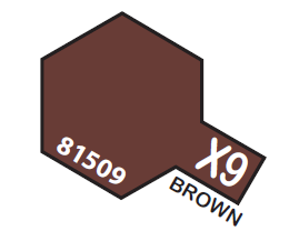 TAMIYA ENAMEL MINI X-9 BROWN 1/3 OZ
