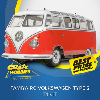 Tamiya RC VOLKSWAGEN TYPE 2 M-06 KIT - Red & White Painted Body Included*SOLD OUT*