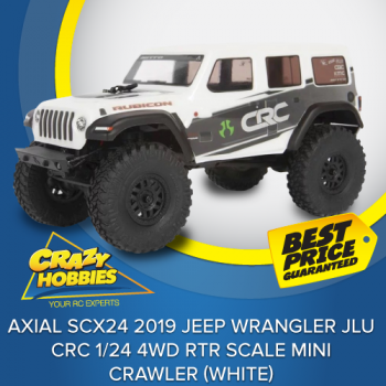 Axial SCX24 2019 Jeep Wrangler JLU CRC 1/24 4WD RTR Scale Mini Crawler (White) *IN STOCK*