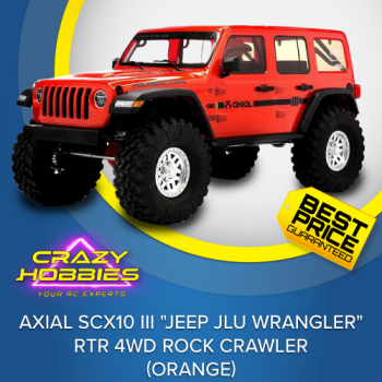 Axial SCX10 III "Jeep JLU Wrangler" RTR 4WD Rock Crawler (Orange) Or (Grey) *IN STOCK*