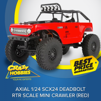 Axial 1/24 SCX24 Deadbolt RTR Scale Mini Crawler (Red) Or (Green) *IN STOCK*