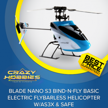 Blade RC Nano S3 Electric Helicopter w/AS3X & SAFE BNF *IN STOCK*