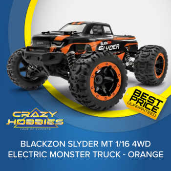 BlackZon Slyder MT 1/16 4WD Electric Monster Truck - Orange *SOLD OUT*