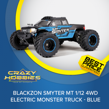 BlackZon Smyter MT 1/12 4WD Electric Monster Truck - Blue *IN STOCK*