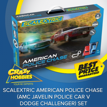 SCALEXTRIC AMERICAN POLICE CHASE (AMC JAVELIN POLICE CAR V DODGE CHALLENGER) SET *SOLD OUT*