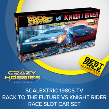 Scalextric 1980s TV - Back to the Future vs Knight Rider Race Slot Car Set *COMING SOON*