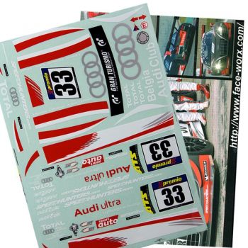 Faceworx Decal Audi WRT Speedhunters for 1/10