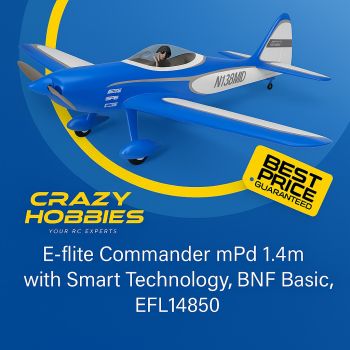 E-Flite Commander mPd 1.4m with Smart Technology, BNF Basic, EFL14850