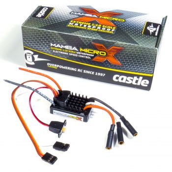 *CLEARANCE SALE* CASTLE 010-0162-00 Mamba Micro X 12.6V ESC 2A PEAK BEC w/ Posts