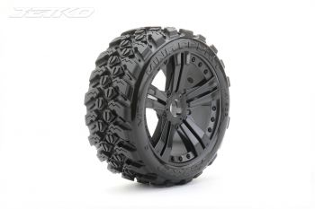 JETKO 1/8 BUGGY EX-KING COBRA TYRES (CLAW RIM/BLACK/MEDIUM SOFT/17MM) (2PCS)