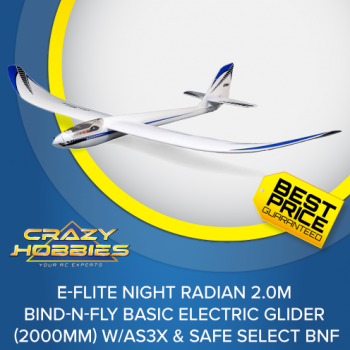 E-flite Night Radian 2.0m Bind-N-Fly Basic Electric Glider Airplane (2000mm) w/AS3X & SAFE Select BNF *IN STOCK*