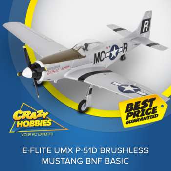 E-Flite UMX P-51D Brushless Mustang BNF Basic *OUT OF STOCK*
