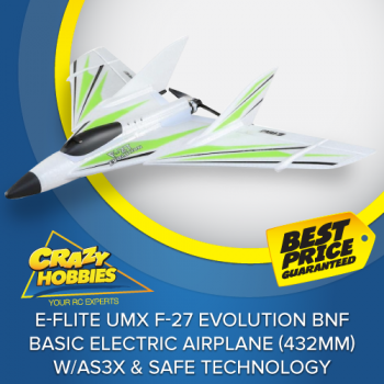 E-flite UMX F-27 Evolution BNF Basic Electric Airplane (432mm) w/AS3X & SAFE Technology *SOLD OUT*