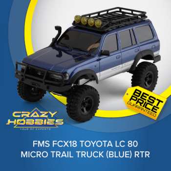 FMS FCX18 Toyota LC 80 Micro Trail Truck (Blue) RTR *SOLD OUT*
