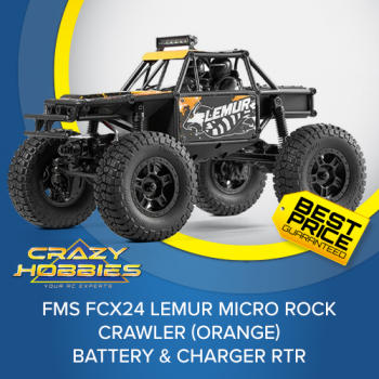 FMS FCX24 Lemur Micro Rock Crawler (Orange) Battery & Charger RTR *IN STOCK*