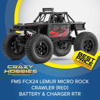 FMS FCX24 Lemur Micro Rock Crawler (Red) Battery & Charger RTR *IN STOCK*