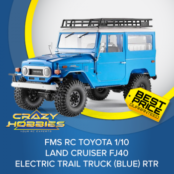FMS RC Toyota 1/10 Land Cruiser FJ40 Electric Trail Truck (Blue) RTR *IN STOCK*