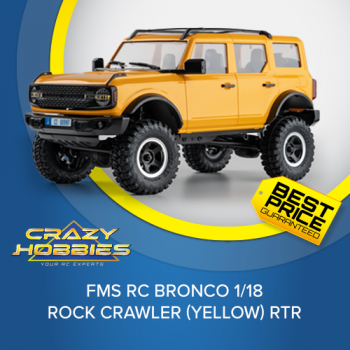 FMS/EAZY  RC BRONX 1/18 ROCK CRAWLER (YELLOW) RTR *IN STOCK*