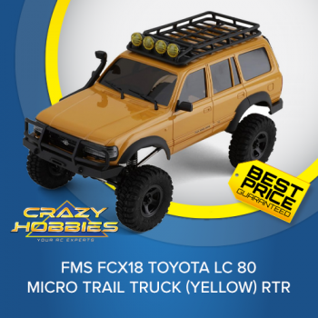FMS FCX18 Toyota LC 80 Micro Trail Truck (Yellow) RTR *SOLD OUT*