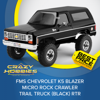 FMS Chevrolet K5 Blazer Micro Rock Crawler Trail Truck (Black) RTR *IN STOCK*