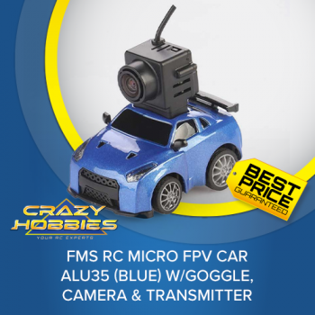 FMS RC Micro FPV Car ALU35 (Blue) w/Goggle, Camera & Transmitter *COMING SOON*