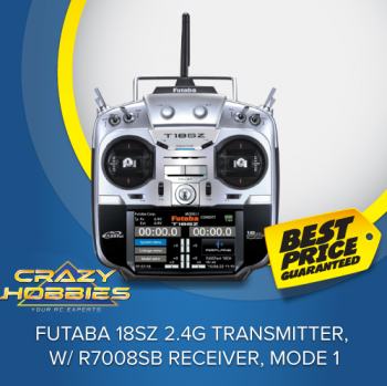 Futaba 18SZ 2.4G Transmitter, w/ R7008SB Receiver, Mode 1 *IN STOCK*